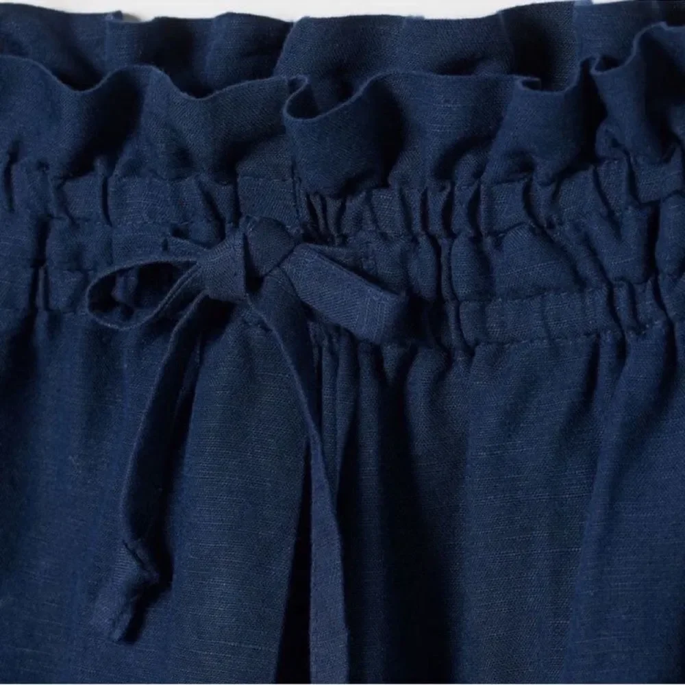 H&M Blue Linen Blend Pants(Size Small)